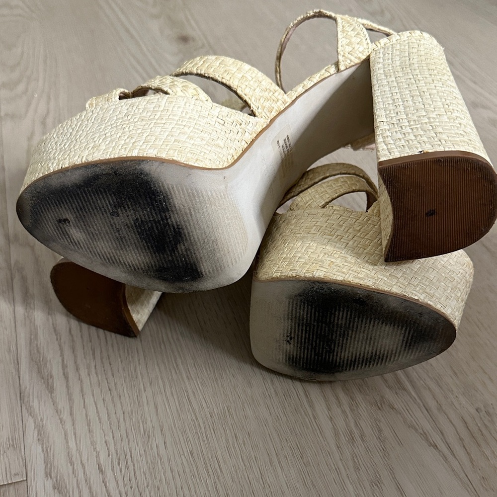 Steve Madden Raffia Platform Heels - Picture 4 of 4
